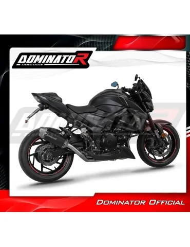Ligne d'échappement complète inox Dominator S6 Noir pour Suzuki GSX-S 750 (2017-2020)