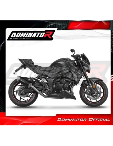 Ligne d'échappement complète inox Dominator S6 Noir pour Suzuki GSX-S 750 (2017-2020)