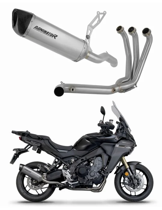 Ligne d'échappement complète Dominator HP6 Titane pour Yamaha Tracer 9 / GT 2025-2026, vue 1