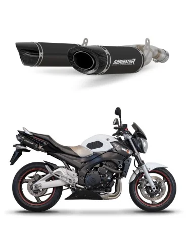 Silencieux slip-on Dominator HP8 Noir pour Suzuki GSR 600 (2006-2011)