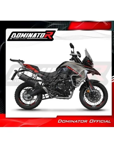 Ligne d'échappement complète inox Dominator P7 Noir pour Benelli TRK 702 / TRK 702X (2023-2024)