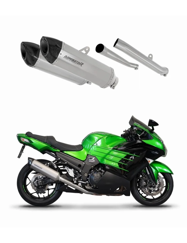 Silencieux slip-on Dominator HP5 Titane pour Kawasaki ZZR 1400 (2012-2023)