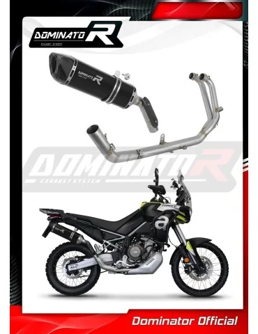 Ligne d'échappement complète inox Dominator HP6 Noir pour Aprilia Tuareg 660 (2021-2023)