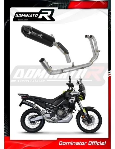 Ligne d'échappement complète inox Dominator HP3 Noir pour Aprilia Tuareg 660 (2021-2023)