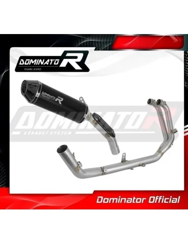 Ligne d'échappement complète inox Dominator HP3 Noir pour Aprilia Tuareg 660 (2021-2023)