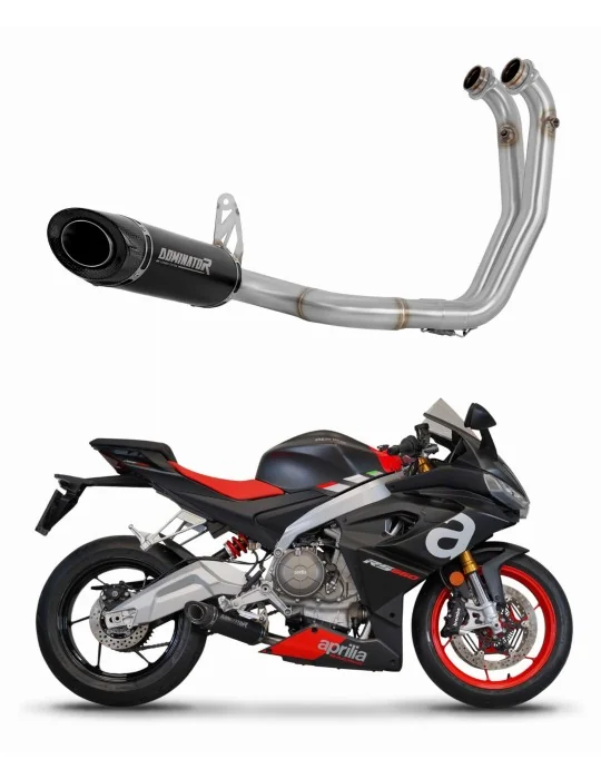 Ligne d'échappement complète inox Dominator HP8 Noir pour Aprilia RS 660 2020-2024, vue 1