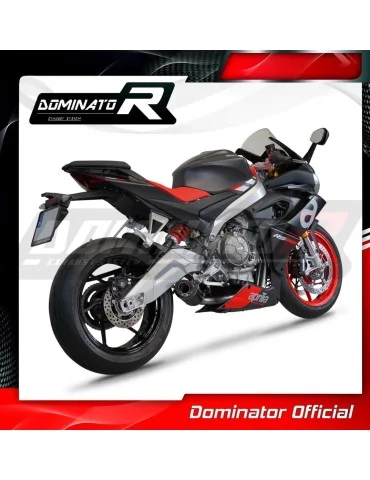 Ligne d'échappement complète inox Dominator HP8 Noir pour Aprilia RS 660 (2020-2024)