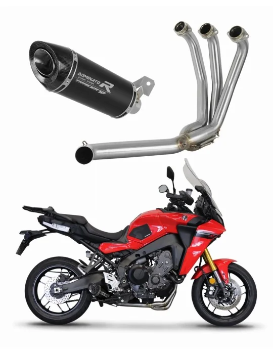 Ligne d'échappement complète inox Dominator HP8 Noir pour Yamaha Tracer 9 / GT 2021-2024, vue 1