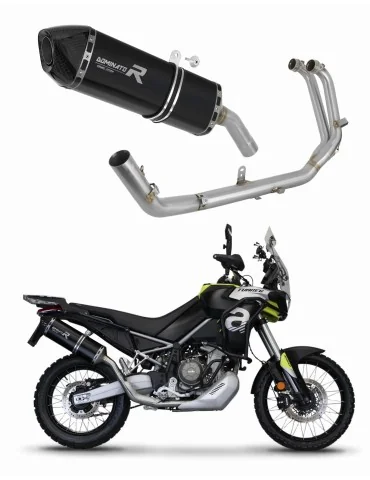 Ligne d'échappement complète inox Dominator HP7 Noir pour Aprilia Tuareg 660 (2021-2023)