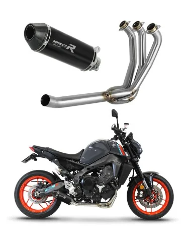 Ligne d'échappement complète inox Dominator HP3 Noir pour Yamaha MT 09 Low Level (2021-2023)