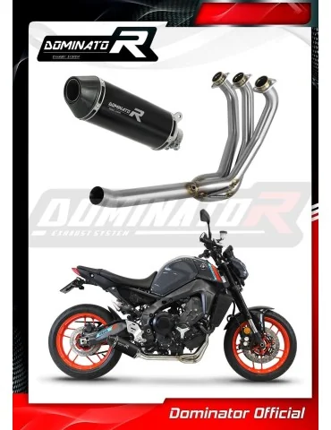 Ligne d'échappement complète inox Dominator HP3 Noir pour Yamaha MT 09 Low Level (2021-2023)