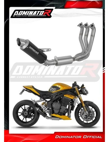 Ligne d'échappement complète inox Dominator GPF Noir pour Triumph Speed Triple 1200 RS / RR (2021-2024)