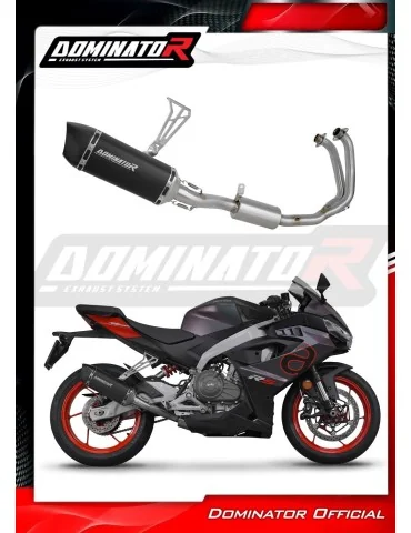 Ligne d'échappement complète inox Dominator HP6 Noir pour Aprilia RS 457 (2024-2026)