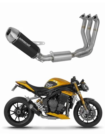 Ligne d'échappement complète inox Dominator S3 Noir pour Triumph Speed Triple 1200 RS / RR (2021-2024)