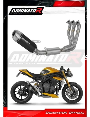 Ligne d'échappement complète inox Dominator S3 Noir pour Triumph Speed Triple 1200 RS / RR (2021-2024)