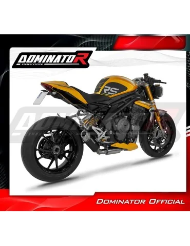 Ligne d'échappement complète inox Dominator S3 Noir pour Triumph Speed Triple 1200 RS / RR (2021-2024)