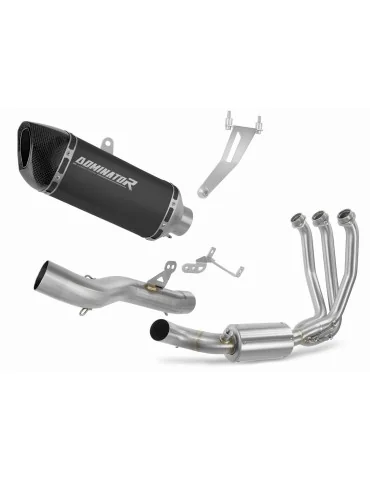 Ligne d'échappement complète inox Dominator HP6 Noir pour CF Moto 675 NK (2024-2026)
