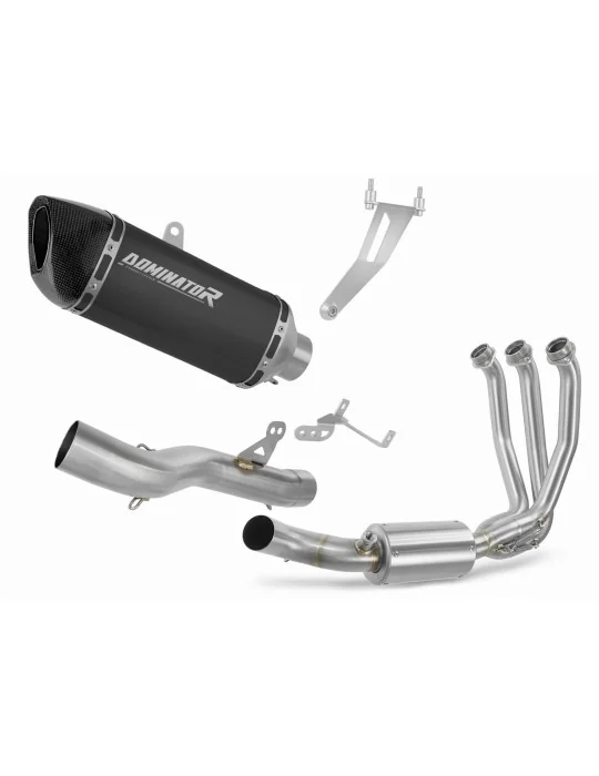 Ligne d'échappement complète inox Dominator HP6 Noir pour CF Moto 675 NK 2024-2026, vue 1