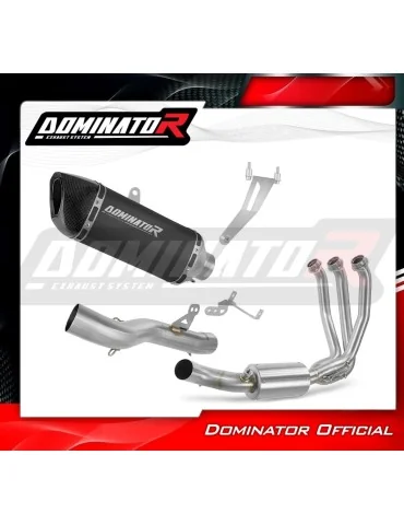 Ligne d'échappement complète inox Dominator HP6 Noir pour CF Moto 675 NK (2024-2026)