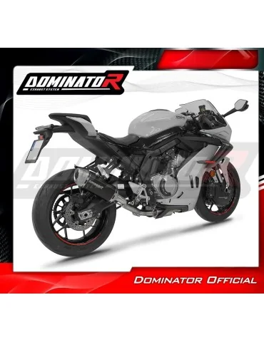 Ligne d'échappement complète inox Dominator S6 Noir pour CF Moto 675 SR-R (2024-2026)