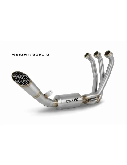 Ligne d'échappement complète inox Dominator GP3 pour Yamaha XSR 900 Low Level EX 2022-2023, vue 1