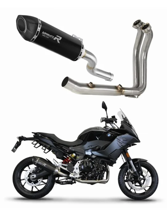 Ligne d'échappement complète inox Dominator HP5 Noir pour BMW F900XR 2020-2026, vue 1