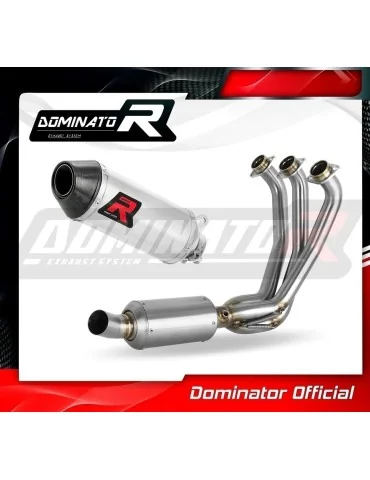 Ligne d'échappement complète inox Dominator HP3 pour Yamaha MT 09 Low Level EX (2021-2023)