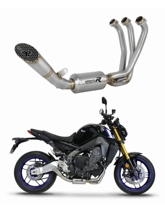 Ligne d'échappement complète inox Dominator GP3 EX Low Level pour Yamaha MT 09 2021-2023, vue 1