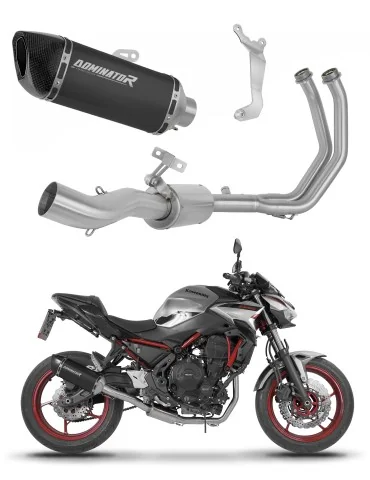 Ligne d'échappement complète inox Dominator HP6 Noir pour Kawasaki Ninja 650 (2023-2026)