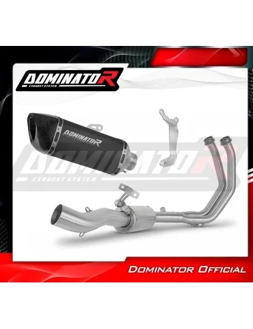 Ligne d'échappement complète inox Dominator HP6 Noir pour Kawasaki Z650 (2023-2026)