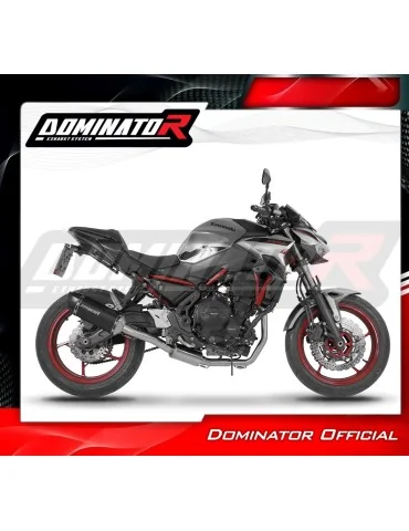 Ligne d'échappement complète inox Dominator HP6 Noir pour Kawasaki Z650 (2023-2026)
