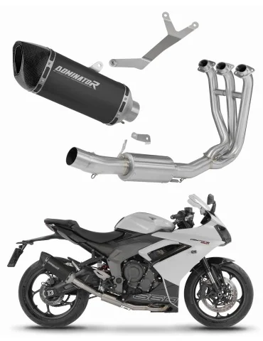 Ligne d'échappement complète inox Dominator HP6 Noir pour Triumph Daytona 660 (2024-2026)