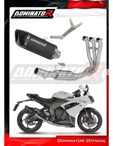 Ligne d'échappement complète inox Dominator HP6 Noir pour Triumph Daytona 660 (2024-2026)