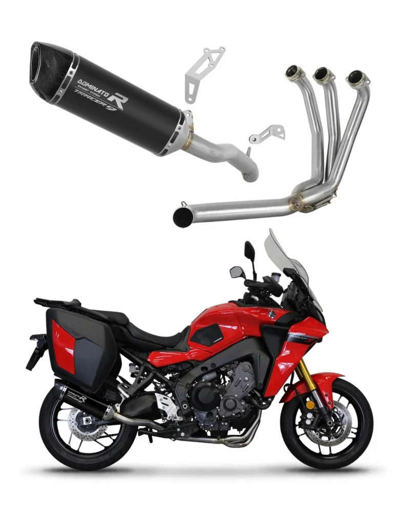 Ligne d'échappement complète inox Dominator HP6 Noir pour Yamaha Tracer 9 / GT (2021-2024)