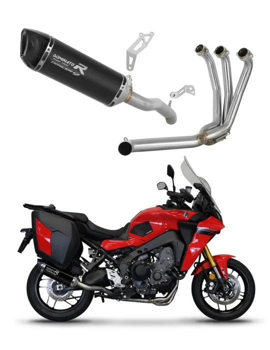 Ligne d'échappement complète inox Dominator HP6 Noir pour Yamaha Tracer 9 / GT 2021-2024, vue 1