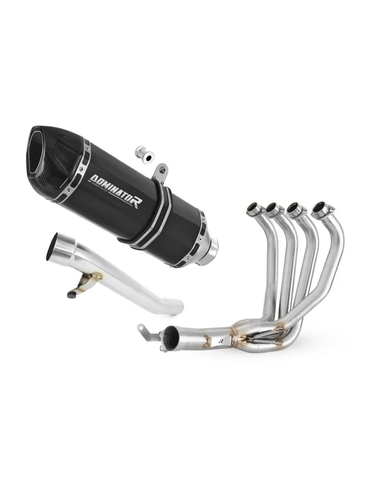 Ligne d'échappement complète inox Dominator HP1 Noir pour Suzuki GSF 650 Bandit N / S (2005-2006)