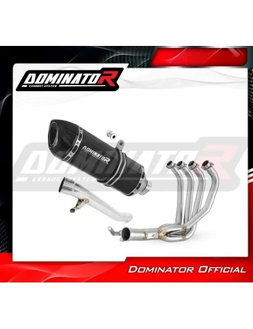 Ligne d'échappement complète inox Dominator HP1 Noir pour Suzuki GSF 650 Bandit N / S (2005-2006)
