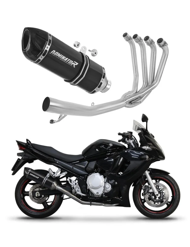 Ligne d'échappement complète inox Dominator HP1 Noir pour Suzuki GSX 1250 FA (2010-2016)