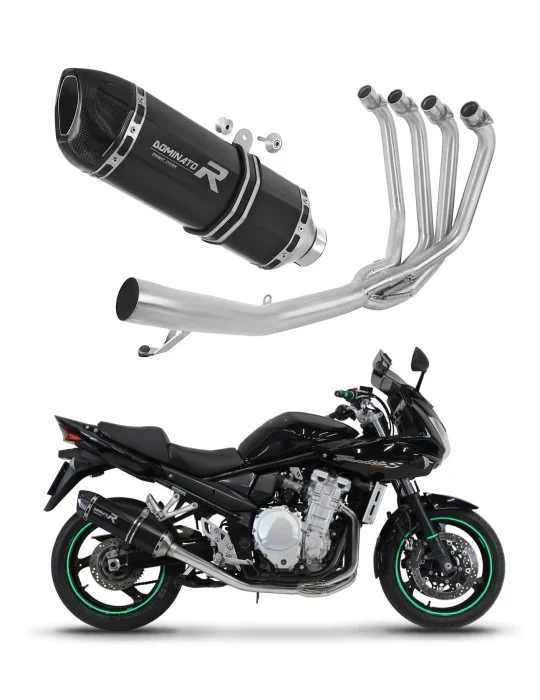 Ligne d'échappement complète inox Dominator HP1 Noir pour Suzuki GSF 1250 N / S Bandit 2007-2016, vue 1