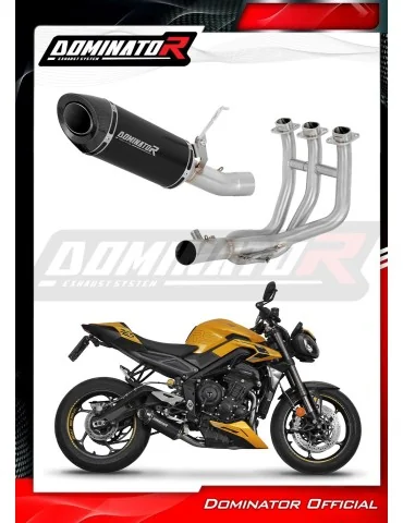 Ligne d'échappement complète inox Dominator HP8 Noir pour Triumph Street Triple 765 RS (2024-2025)