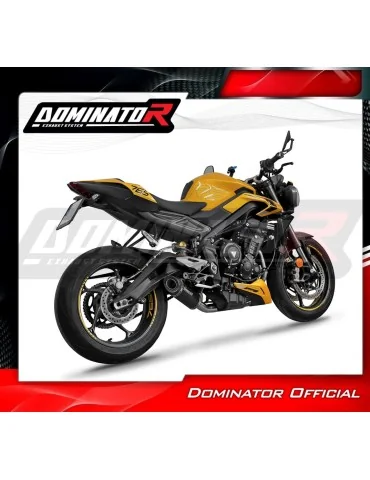 Ligne d'échappement complète inox Dominator HP8 Noir pour Triumph Street Triple 765 RS (2024-2025)