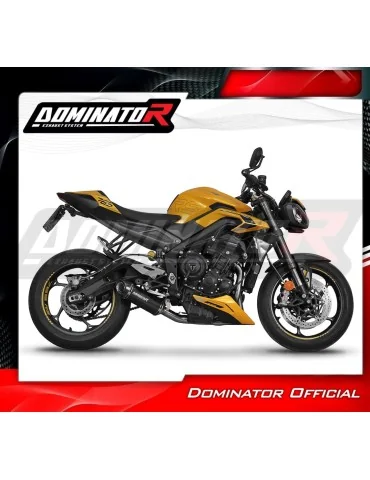 Ligne d'échappement complète inox Dominator HP8 Noir pour Triumph Street Triple 765 RS (2024-2025)