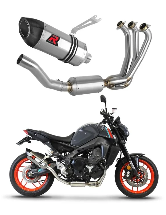 Ligne d'échappement complète inox Dominator HP5 pour Yamaha MT 09 EX 2021-2023, vue 1