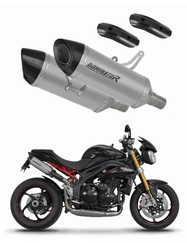 Silencieux slip-on Dominator HP8 Titane pour Triumph Speed Triple 1050 (2011-2016)