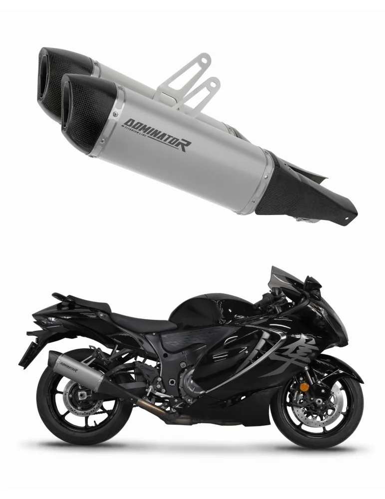 Silencieux slip-on Dominator HP6 Titane pour Suzuki GSX 1300 R Hayabusa (2021-2026)