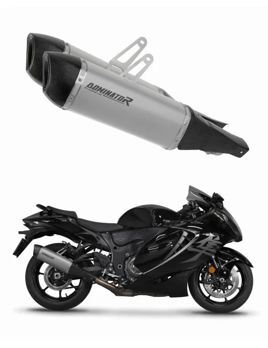 Silencieux slip-on Dominator HP6 Titane pour Suzuki GSX 1300 R Hayabusa 2021-2026, vue 1
