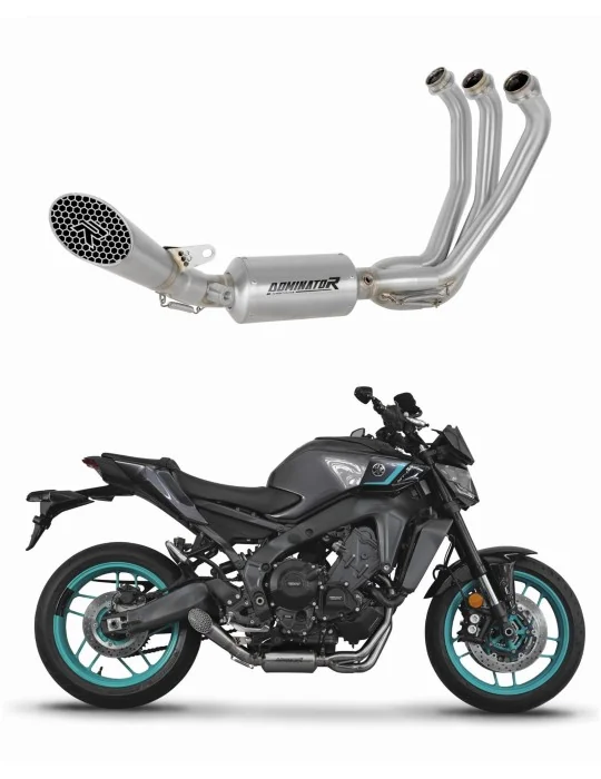 Ligne d'échappement complète inox Dominator GP3 pour Yamaha MT-09 2024-2025, vue 1