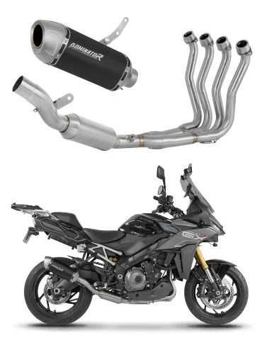Ligne d'échappement complète inox Dominator S6 Noir EX pour Suzuki GSX-S 1000 GX (2025-2026)