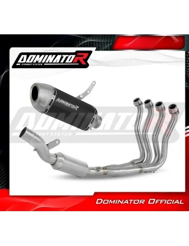 Ligne d'échappement complète inox Dominator S6 Noir EX pour Suzuki GSX-S 1000 GX (2025-2026)