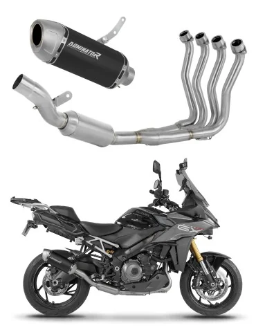 Ligne d'échappement complète inox Dominator S6 Noir EX pour Suzuki GSX-S 1000 GX (2024)
